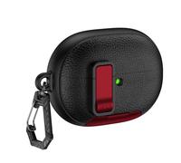 Introti Coque de protection anti-rayures pour Huawei FreeBuds Pro 5 avec support de téléphone et verrouillage pour écouteurs Motif litchi
