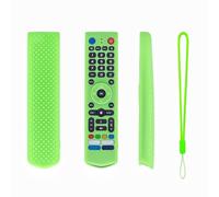 Introti Coque de protection en silicone pour télécommande VSeeBox V3 V5 Pro /V3 Plus/V3/V1 Max/Elite/Max - Housse de protection en silicone résistante aux chocs et lavable avec cordon (vert fluo)
