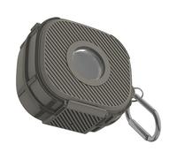 Introti Coque de protection pour écouteurs Beats Powerbeats Fit BT avec support et mousqueton en métal résistant aux chocs Housse de protection étanche pour casque d'écoute en plein air voyage camping