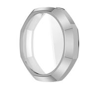 Introti Coque en silicone mat octogonale pour montre Swatch Royal Pop Modification Cadre Refit Protecteur d'écran pour montres Swatch AP Royal Pop Accessoires (argent)