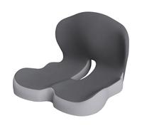 Introti Coussin de siège en mousse à mémoire de forme avec soutien lombaire pour travailleurs de bureau chauffeurs de voiture (A)
