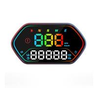 Introti Écran LCD numérique pour moto, compteur de vitesse, odomètre avec luminosité réglable, universel, pour voitures, véhicules électriques, tracteurs, yachts