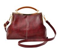 Introti Élégant sac à main rétro Y2K avec bandoulière amovible, sac à main de designer avec poignée sur le dessus, pour le travail, les voyages, les rendez-vous, le shopping, Rouge, 9.84 x 6.69 x 2.36