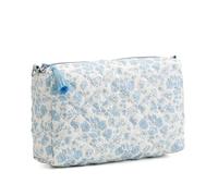 Introti Grand sac de voyage matelassé bleu à motif floral de grande capacité, léger et portable avec fermeture éclair pour femme, voyage, travail, style 2, 480.00x260.00x220.00mm/18.9x10.24x8.66inch