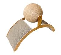 Introti Griffoir interactif pour chat avec boule de sisal rotative à 360 ° avec pont d'arche pour l'intérieur protège les meubles et les tapis