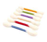 Introti Lot de 6 jouets géants interactifs en feutre pour chat avec herbe à chat - Jouet à mâcher pour chaton - Cordes de dentition - Pour exercices d'ennui et aide digestive (multicolore)