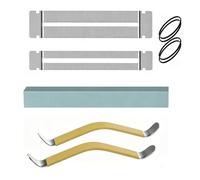 Introti Lot de protections réutilisables pour touche de guitare avec pierre à meuler / bande en caoutchouc séparateur de cordes pour démonter polir les flûtes de guitares