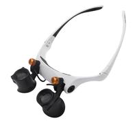 Introti Loupe bandeau avec lumière LED mains libres avec 14 lentilles interchangeables 3 x 4 x 5 x 6 x 7 x 10 x 15 x pour la soudure de bijoux, l'artisanat, la réparation électronique