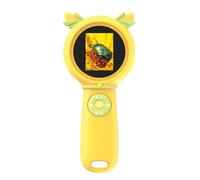 Introti Loupe portable avec écran IPS de 2 pouces, mini microscope numérique éducatif scientifique avec lumières LED intégrées pour Noël, anniversaire, âge 3-5, 5-7, 8-12 ans, filles et garçons (jaune