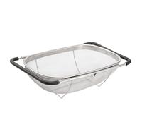 Introti Passoire en acier inoxydable avec poignées extensibles, panier filtrant pliable résistant à l'usure pour égoutter les légumes, filtre à eau rétractable