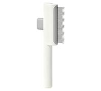 Introti Peigne pour animaux de compagnie avec dents longues et courtes en acier inoxydable Brosse auto-nettoyante avec bouton de déverrouillage pour chien Convient pour chats et chiens