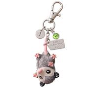 Introti Pendentif de voiture Possum avec breloque pierre de naissance toujours suspendue sur porte-clés avec carte émotions pour décoration de tableau de bord cool, Style H, 2.76 x 2.76 x 0.98 inches