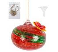 Introti Petite mangeoire pour colibri avec ventouses - Fontaine à oiseaux - Ports d'alimentation pour fleurs - Mangeoire à oiseaux à suspendre pour l'extérieur du jardin ou de la cour