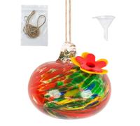 Introti Petite mangeoire pour colibri avec ventouses - Fontaine à oiseaux - Ports d'alimentation pour fleurs - Mangeoire à oiseaux à suspendre pour l'extérieur du jardin ou de la cour