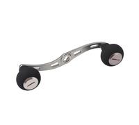Introti Poignée de moulinet de pêche de 140 mm avec poignée antidérapante en aluminium compatible avec Abu Garcia et Daiwa pour moulinets de lancer d'appâts, accessoire à manivelle électrique (argenté