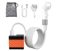 Introti Pommeau de douche portable rechargeable avec affichage numérique IP67 étanche pour randonnée, voyage, lavage de voiture et nettoyage d'animaux domestiques