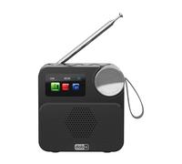 Introti Radio FM Internet compatible Bluetooth - Radio numérique rechargeable - Batterie intégrée - Radio FM portable avec écran couleur de 1,44" - Antenne externe