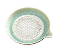 Introti Râpe en céramique avec bec verseur en porcelaine pour gingembre, ail, wasabi pour gingembre, ail, oignon, fromage, citron, chocolat, travail pour la maison, la cuisine, la préparation de la