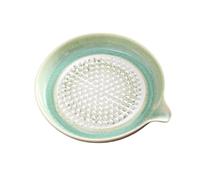 Introti Râpe en céramique avec bec verseur - Râpe réutilisable en porcelaine - Râpe à gingembre et ail - Cadeau pour les amateurs de cuisine