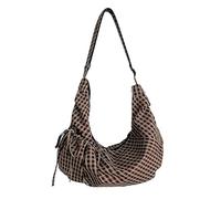 Introti Sac à bandoulière à pois de grande capacité élégant avec cordon de serrage, sac fourre-tout de loisirs, sacs fourre-tout Y2K, sacs à main pour voyage, travail, magasinage, café, 450x250x30mm