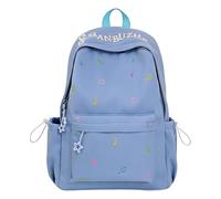 Introti Sac à dos pour fille style Ins Mignon polyvalent Grande capacité Forêt Artistique Décontracté Navetteur, bleu, 300.00x200.00x440.00mm/11.81x7.87x17.32inch, Décontracté