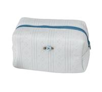 Introti Sacs de rangement élégants de grande capacité, pochette de transport simple, fermeture éclair, organiseur portable pour le shopping et les sorties en famille en plein air, bleu