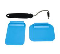 Introti Spatule à angle réglable en matériau PPSU - Antiadhésive et réutilisable - 2 tailles - Résistante à la chaleur - Pour frire des œufs, des crêpes, des hamburgers (bleu)
