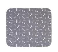 Introti Tapis de couchage imprimé lavable, étanche et réutilisable, antidérapant et anti-odeurs pour chiens de petite, moyenne et grande taille (gris, taille L)