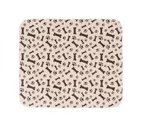 Introti Tapis de couchage imprimé lavable, étanche et réutilisable, antidérapant et anti-odeurs pour chiens de petite, moyenne et grande taille (marron, taille M)