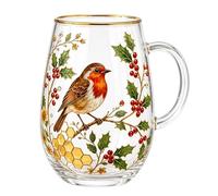 Introti Tasse vintage botanique multi-usage, esthétique, inspirée du jardin, gobelet réutilisable avec bord doré en relief pour décoration de salon de thé (#9)
