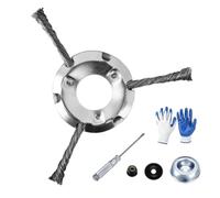 Introti Tête de débroussailleuse à gaz, lame en fil d'acier pour désherbeur à gaz, tête de rechange robuste pour tondeuse à gazon Rovo, mousse de jardin, diamètre intérieur 2,5 cm