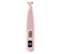 Introti Tondeuse à pattes de chien à faible bruit rechargeable par USB étanche avec lumière LED pour les pattes, les yeux, les oreilles, le visage et les fesses pour chiens et chats (rose)