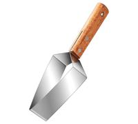 Introti Trancheuse de pastèque en acier inoxydable - Design ergonomique et sûr - Triangle - Avec poignée en bois - Multifonctionnel - Accessoires de cuisine - Gadget de