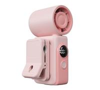 Introti Ventilateurs de refroidissement personnels rechargeables USB avec écran LED, portable, batterie 3000 mAh, 4 vitesses pour voyage, camping, plage, maquillage