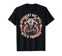 Introvert But Will Bite If Provoked Social Calme Timide T-Shirt