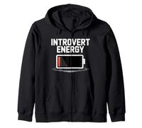 Introvert Energy Batterie Demi-chargée Amusante Sweat à Capuche