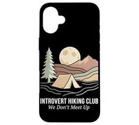 Introvert Hiking Club We Don't Meet Up Tente de Camping randonnée Coque pour iPhone 16 Plus