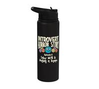 Introvert Horror Working-Group Timide Antisocial Back To School Stainless Steel Insulated Water Bottle