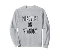 Introvert Standby Funny Quiet Humour Social Battery Bookworm Sweatshirt
