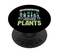 Introverti Discuter des Plantes Amoureux des Plantes PopSockets PopGrip Adhésif