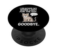 Introverti drôle, J'Ai atteint ma Limite de Mots pour Aujourd'hui PopSockets PopGrip Adhésif