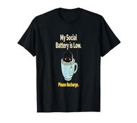 Introverti Energy Save My Social Battery is Low Please Rechar T-Shirt