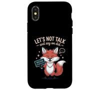 Introverti Funny Let's Not Talk and Say We Did Coque pour iPhone X/XS
