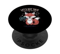 Introverti Funny Let's Not Talk and Say We Did PopSockets PopGrip Adhésif