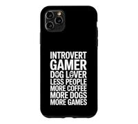 Introverti Gamer Dog Lover More Coffee More Dogs More Games Coque pour iPhone 11 Pro Max