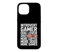 Introverti Gamer Dog Lover More Coffee More Dogs More Games Coque pour iPhone 15