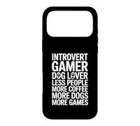 Introverti Gamer Dog Lover More Coffee More Dogs More Games Coque pour iPhone 17 Pro Max