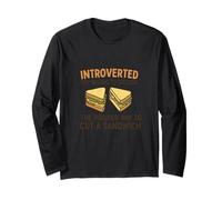 Introverti mais disposé à discuter de la Bonne façon de Couper Un Sandwich Manche Longue