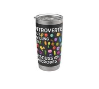 Introverti mais disposé à discuter des microbes Gobelet isotherme en acier inoxydable double paroi