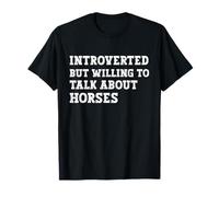 Introverti mais disposé à Parler de Chevaux de Saut T-Shirt